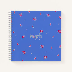Be Happy Blue Notebook Customisable