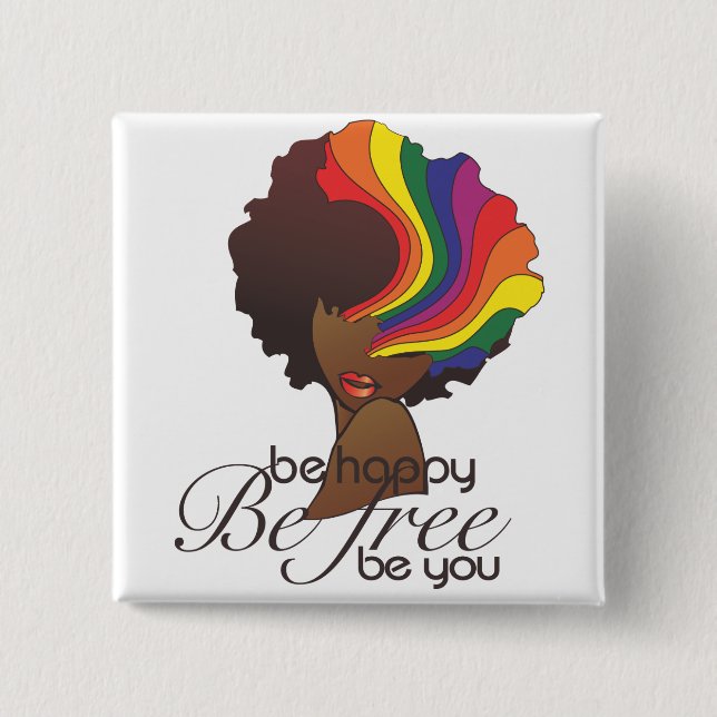 Be Happy Button (Front)