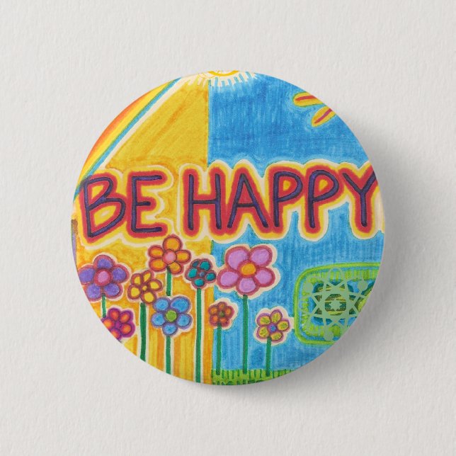 Be happy Button (Front)