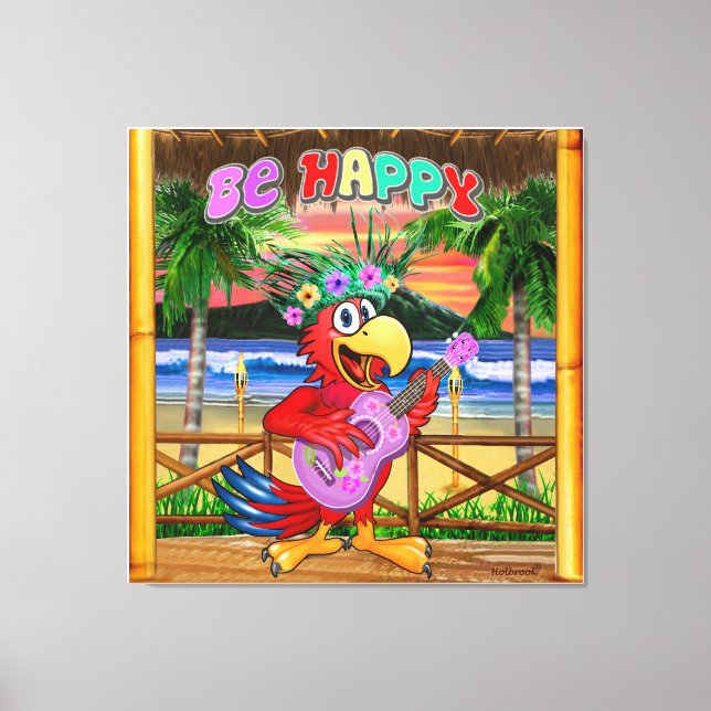 BE HAPPY CANVAS PRINT (Front)