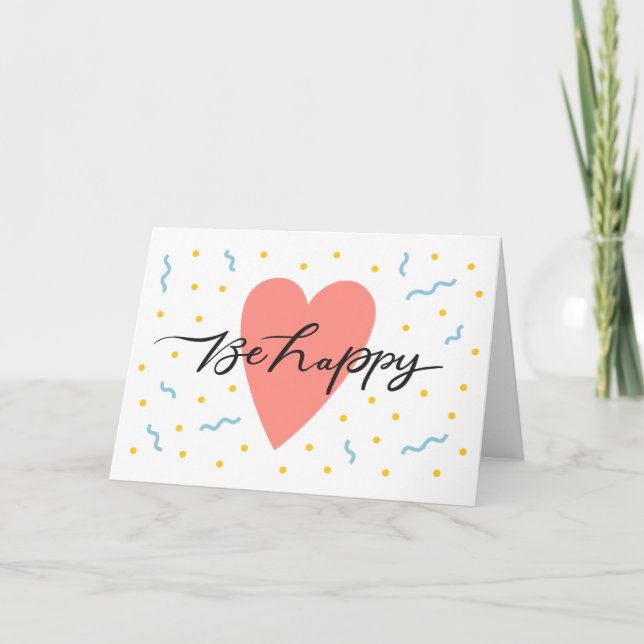 Be happy card (Front)