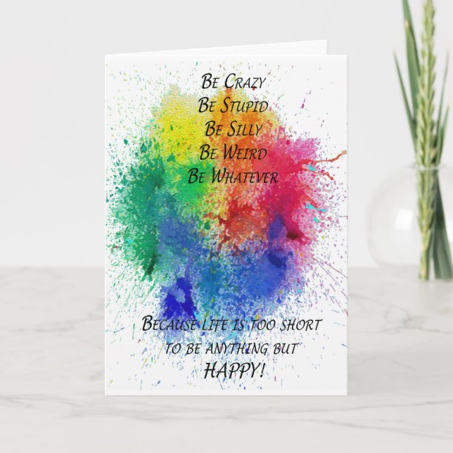 Be Happy Card (Front)