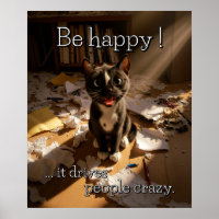 Be Happy Cat – Paper Mess Edition