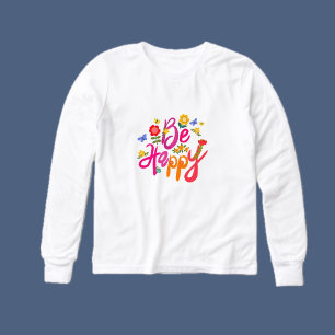 Be Happy – Colorful Floral and Butterfly Boho