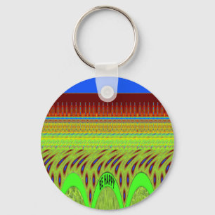 Be Happy Colourful Polka Dot Motif Gift Key Ring