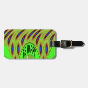Be Happy Colourful Polka Dot Motif Gift Luggage Tag