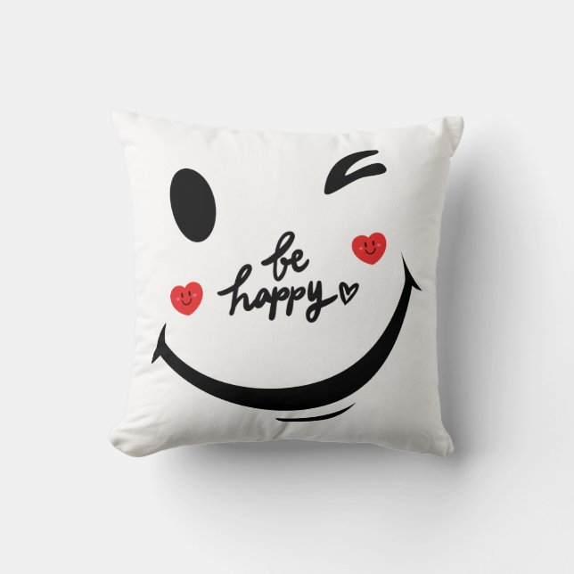 be happy cushion (Front)