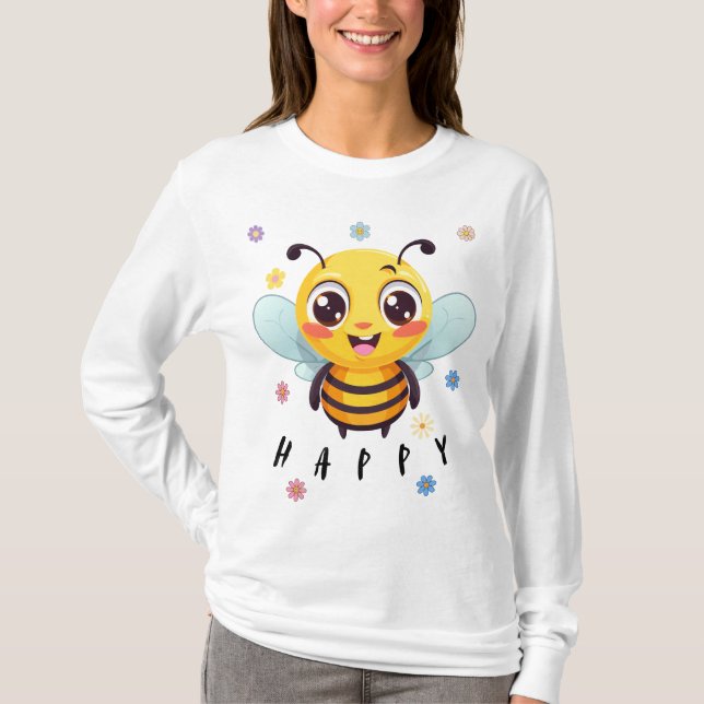 Be Happy Custom T-Shirt (Front)