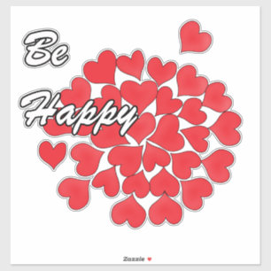 Be happy, elegant, love, red heart