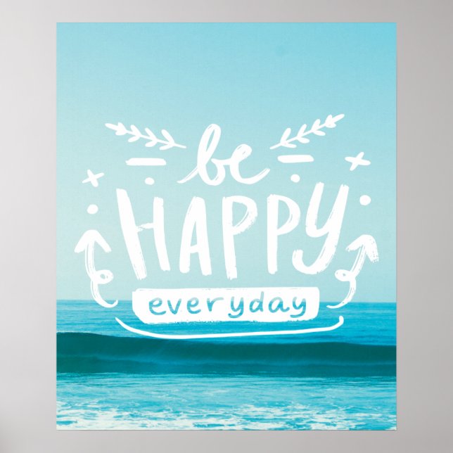 BE HAPPY EVERYDAY Quote Poster (Front)