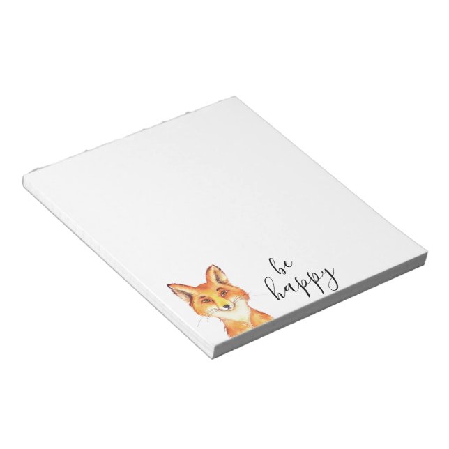 Be Happy Fox Notepad (Angled)