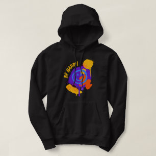 Be Happy Graffiti Smiley Colorful Street Art Hoodie