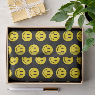 Be Happy Grinning Face Funny Any background colour Tissue Paper
