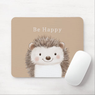 Be Happy Hedgehog Mouse Pad