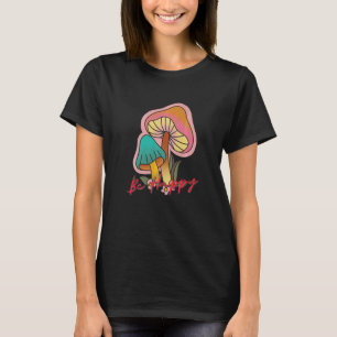 Be Happy Hippie Peace Sign Yoga Hippies 70s   T-Shirt