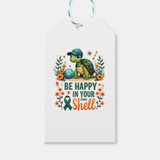 Be Happy In Your Own Shell Turtle Autism Awareness Gift Tags