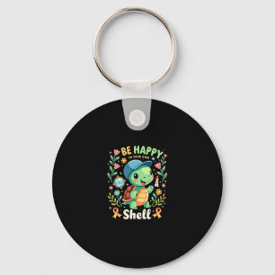 Be Happy In Your Own Shell Turtle Autism Awareness Key Ring
