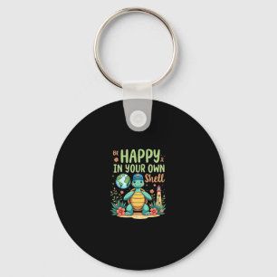 Be Happy In Your Own Shell Turtle Autism Awareness Key Ring