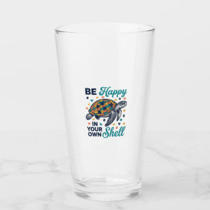 Be Happy In Your Own Shell Turtle Shirt Design_1 Glass