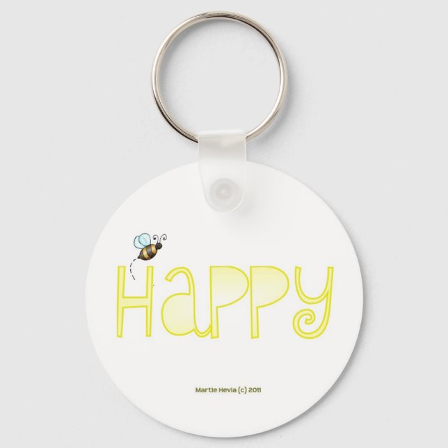 Be Happy Key Ring (Front)