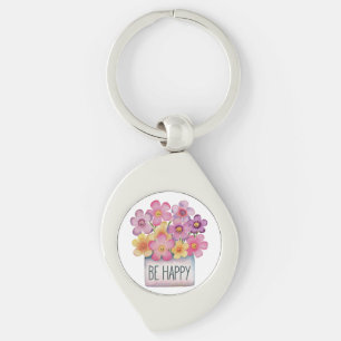 Be Happy Key Ring