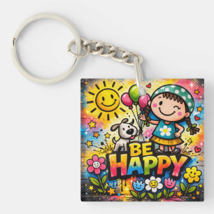 Be Happy Keychain
