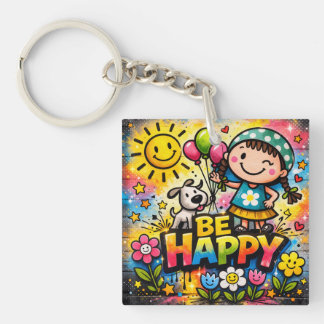 Be Happy Keychain
