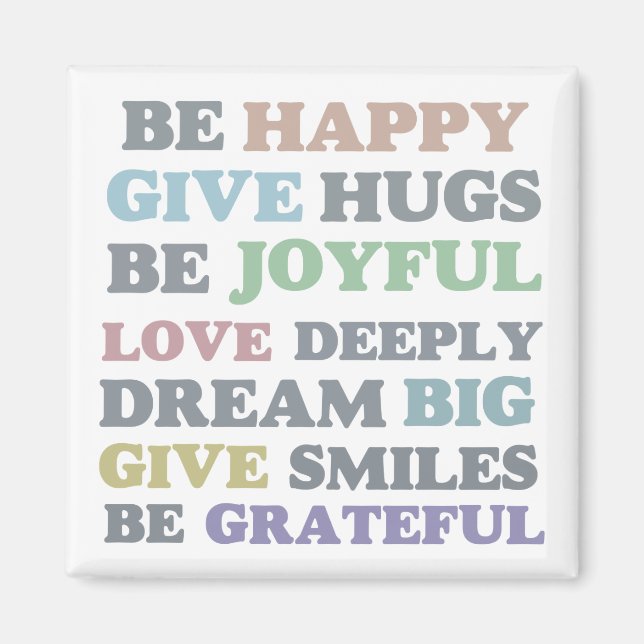Be happy magnet (Front)