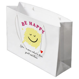 Be Happy – Motivational Gift Bag Uplifting Quote