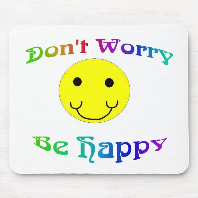 Be Happy Mousepad - Customised (Front)