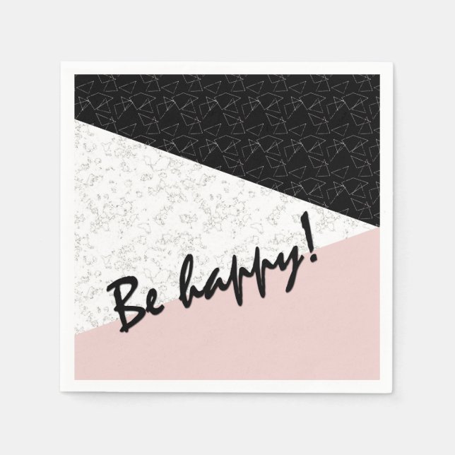 Be happy! napkin (Front)