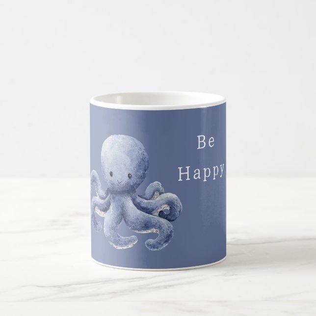 Be Happy Octopus Coffee Mug (Center)