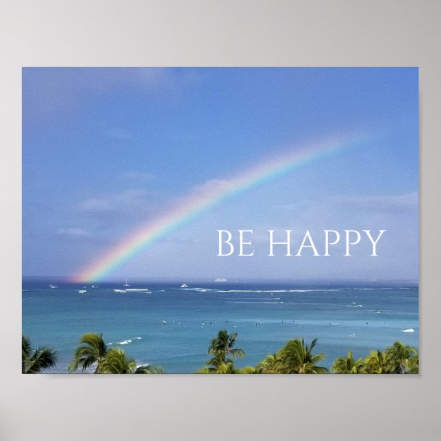 Be Happy Rainbow  Poster (Front)