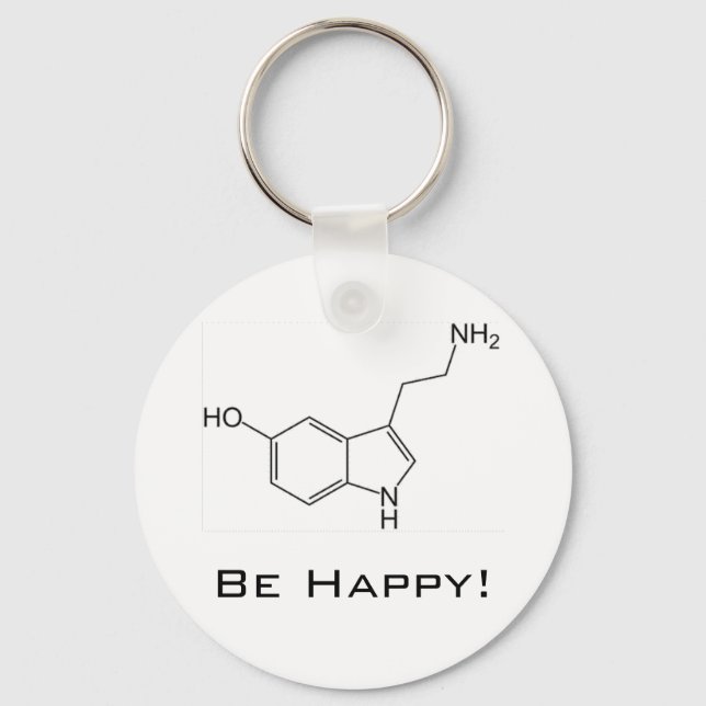 Be Happy! Serotonin Keychain (Front)