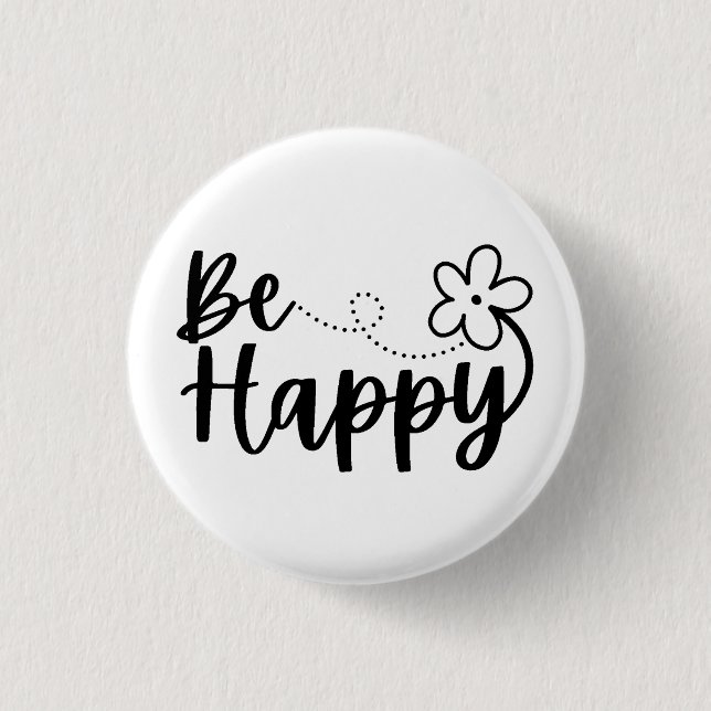  Be Happy Spring Summer  3 Cm Round Badge (Front)