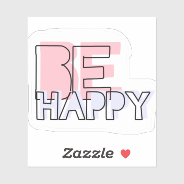 Be happy sticker (Sheet)