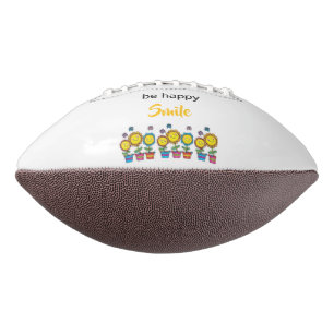 Be Happy Sunflowers Floral Football Sports