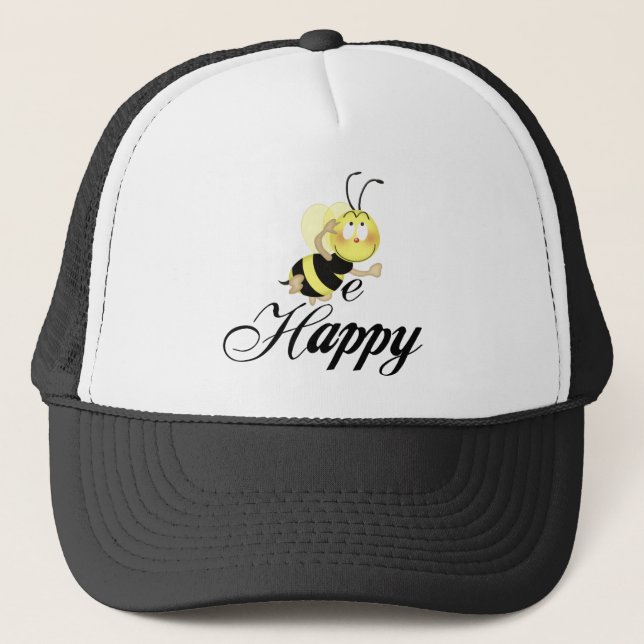 Be Happy Trucker Hat (Front)