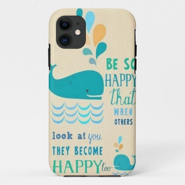 Be Happy whale iPhone 5 case! Case-Mate iPhone Case (Back)