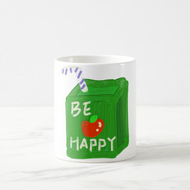 Be Happy With Apple Design T-shirts By Will Power Coffee Mug (Center)