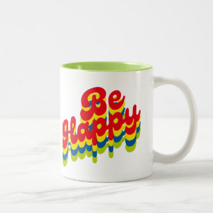 Be happyTwo-Tone coffee mug