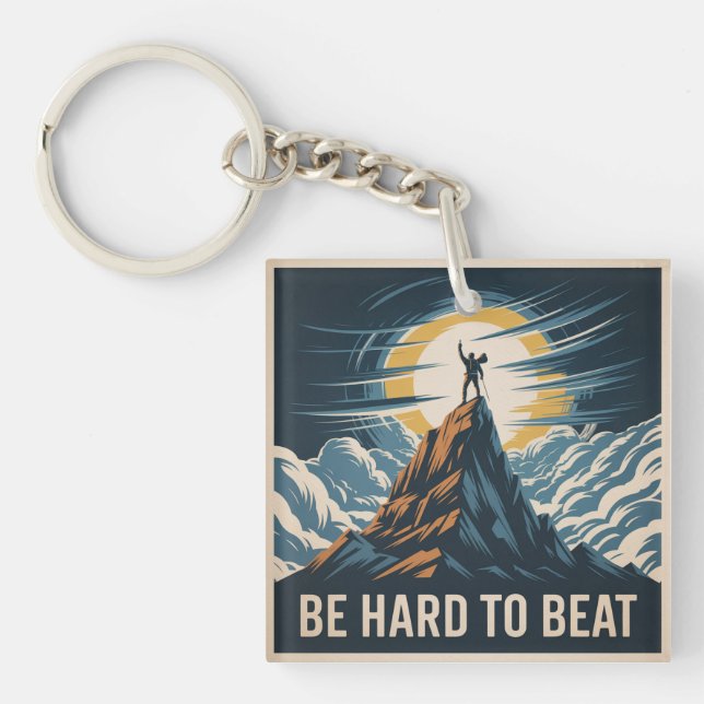 Be Hard To Beat Key Ring (Front)