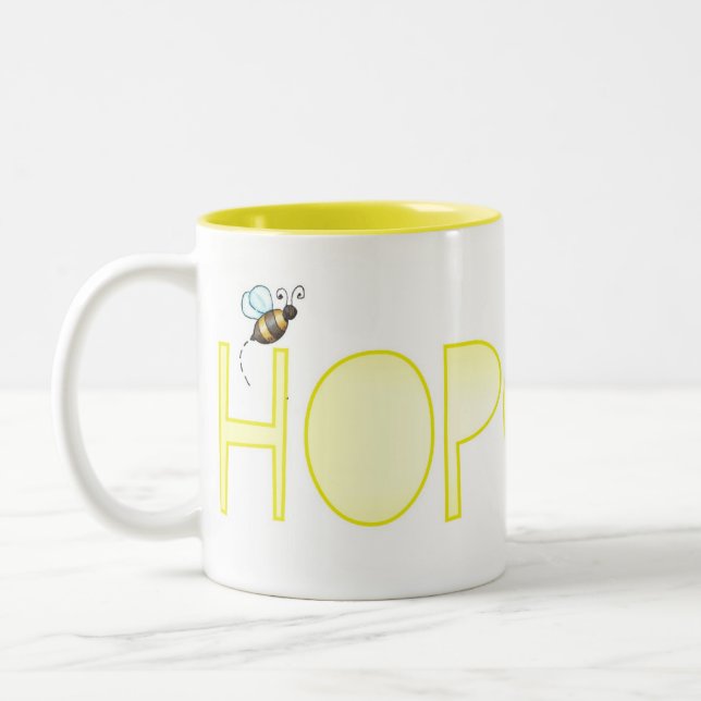 Be Hopeful - A Positive Word Two-Tone Coffee Mug (Left)