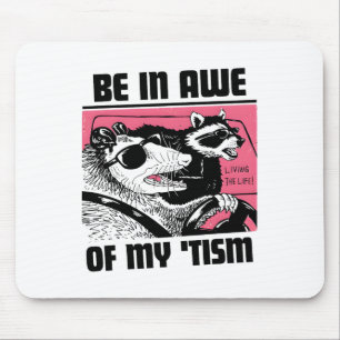Be In Awe Of My tism Retro Autism Awareness Cool R Mouse Pad