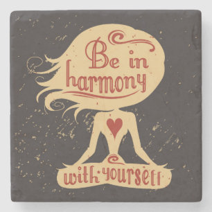 Be In Harmony With Yourself 2 Stone Coaster