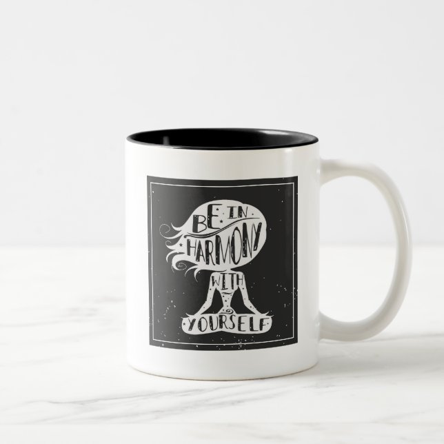 Be In Harmony With Yourself Two-Tone Coffee Mug (Right)