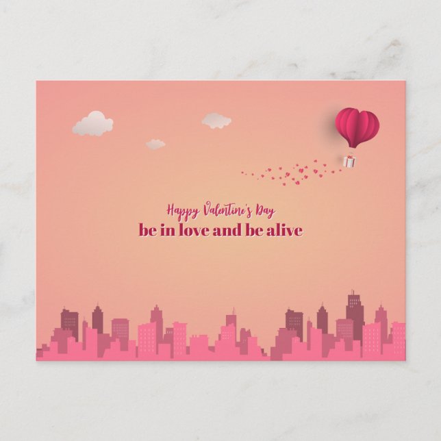 Be in love announcement postcard (Front)