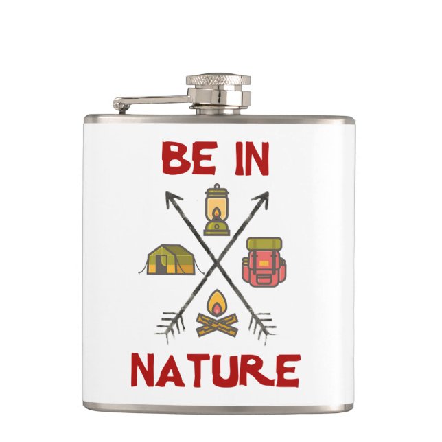 Be In Nature Hip Flask (Front)