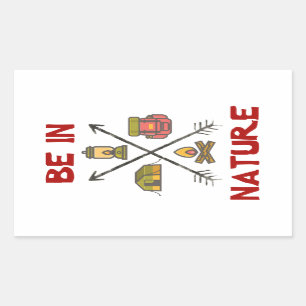 Be In Nature Rectangular Sticker