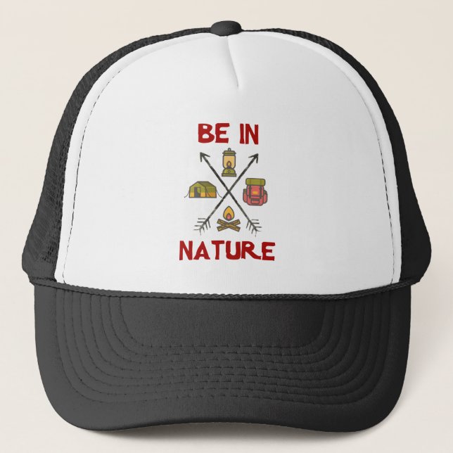 Be In Nature Trucker Hat (Front)